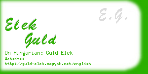 elek guld business card